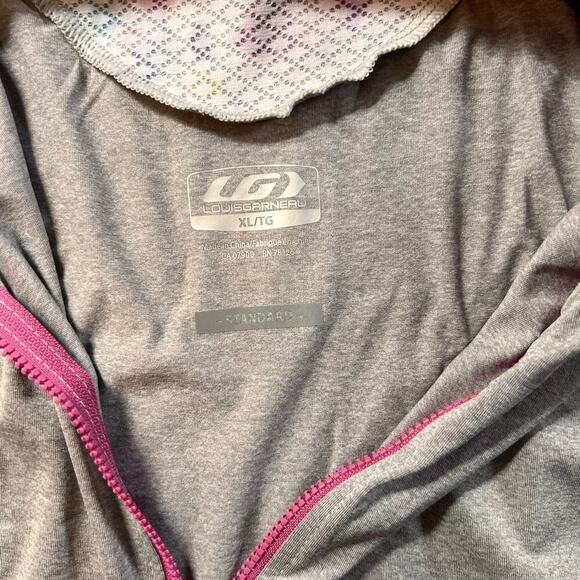 Louis Garneau ART FACTORY Cycling JERSEY Women’s. Gray Mauve and Flowers Size XL - Picture 3 of 7